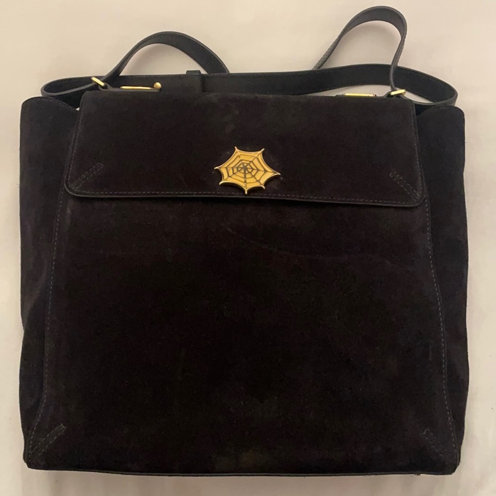 Charlotte Olympia Black Suede Bag